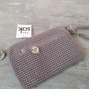 the sak crochet wristlet